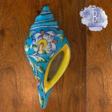 Blue Pottery Blessing Shell