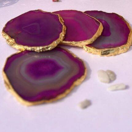 Pink Brazilian Agate Coaster (Set of 4)